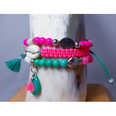 zomers setje met fluor roze zomers setje met fluor roze